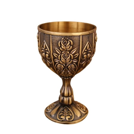 Vintage Metal Wine Glass Engraving Flower Pattern Goblet for Collecting Ornament Old Age
Vintage Metal Wine Glass Engraving Flower Pattern Goblet for Collecting Ornament Old Age