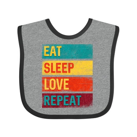 Inktastic Eat Sleep Love Repeat Gift Baby Boy or Baby Girl Bib