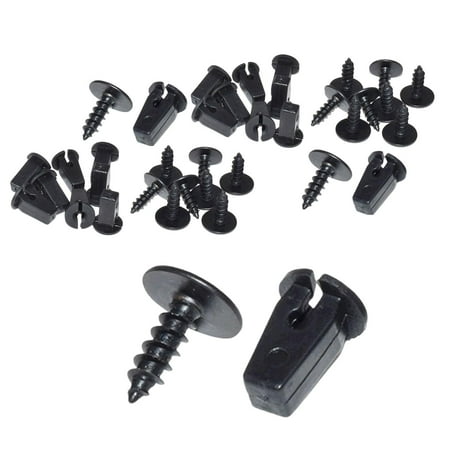 20 Sets Lock Nuts Grommets Screws for Bumper Panel Fastener Accessory
