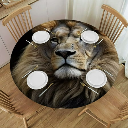 BCIIG Lion Round Table Cover Stain Resistant Washable Indoor Outdoor Tablecloth Kitchen Dining Wedding Parties Picnic Camping 100% Polyester Fiber 42-46
BCIIG Lion Round Table Cover Stain Resistant Washable Indoor Outdoor Tablecloth Kitchen Dining Wedding Parties Picnic Camping 100% Polyester Fiber 42-46