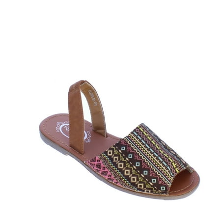 Refresh Clori-03 Women s Open Toe Sling Back Sandal in Camel