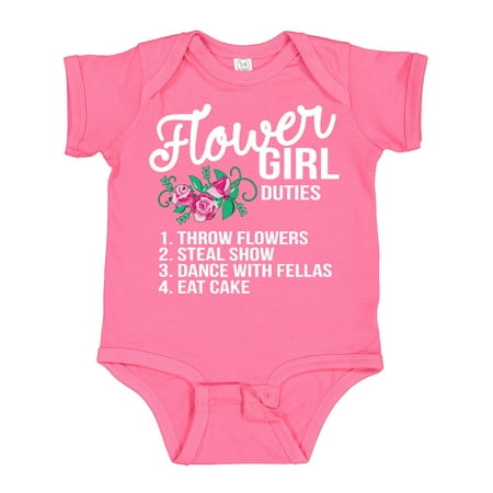 Inktastic Flower Girl Wedding Duties Gift Baby Girl Bodysuit