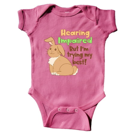 Inktastic Hearing Impaired but I m Trying my Best Cute Brown Bunny Gift Baby Boy or Baby Girl Bodysuit
Inktastic Hearing Impaired but I m Trying my Best Cute Brown Bunny Gift Baby Boy or Baby Girl Bodysuit
