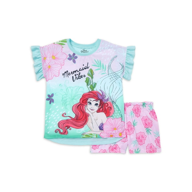 Disney The Little Mermaid Exclusive Short Sleeve & Matching Short Pajama Set, Sizes 4-12