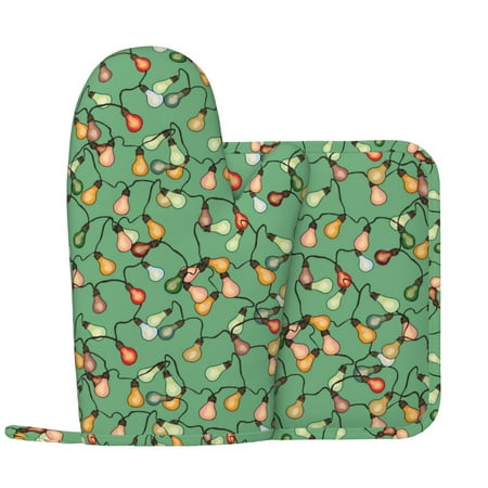 Oven Mitts and Pot Holders Sets - Light Bulb Print colors Heat Resistant Silicone Oven Gloves (Left Glove) with Non-Slip Silicone Surface and hot pads for kitchen Baking Cooking
Oven Mitts and Pot Holders Sets - Light Bulb Print colors Heat Resistant Silicone Oven Gloves (Left Glove) with Non-Slip Silicone Surface and hot pads for kitchen Baking Cooking