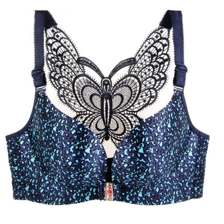Tangnade Ladies casual underwear bra Front buckle no steel ring adjustment type American back smooth underwear Blue 38/85AB
Tangnade Ladies casual underwear bra Front buckle no steel ring adjustment type American back smooth underwear Blue 38/85AB