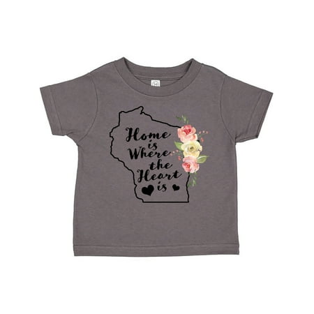 Inktastic Wisconsin Home is Where The Heart is with Watercolor Floral Gift Toddler Toddler Girl T-Shirt
Inktastic Wisconsin Home is Where The Heart is with Watercolor Floral Gift Toddler Toddler Girl T-Shirt