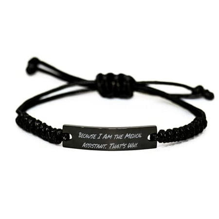 amangny Because I Am The Medical Assistant. Medical Assistant Black Rope Bracele
amangny Because I Am The Medical Assistant. Medical Assistant Black Rope Bracele