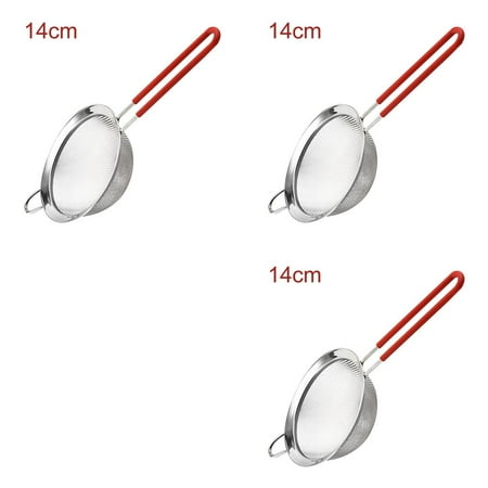 3pcs Stainless Steel Flour Sieve with Long Handle 2 Layer 32 Fine Mesh Strainer Sifter Coffee Fruit Egg Filter 14cm
3pcs Stainless Steel Flour Sieve with Long Handle 2 Layer 32 Fine Mesh Strainer Sifter Coffee Fruit Egg Filter 14cm