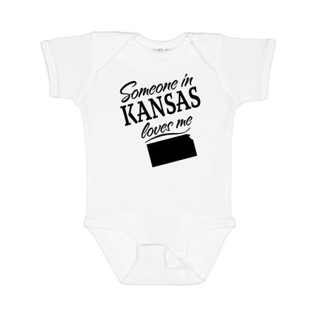 Inktastic Someone in Kansas Loves Me Gift Baby Boy or Baby Girl Bodysuit