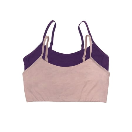 Felina Super Soft Modal Bralette 2-Pack (Violet Ice Plum Small)