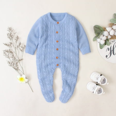 Newborn Baby Baby Girl Boy Child Knit Solid Color Foot Covered Bodysuit Jumpsuit Leotard Casual Wear
Newborn Baby Baby Girl Boy Child Knit Solid Color Foot Covered Bodysuit Jumpsuit Leotard Casual Wear