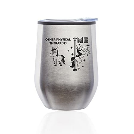 Stemless Wine Tumbler Coffee Travel Mug Glass with Lid Physical Therapist Superstar Unicorn Funny (Silver)
Stemless Wine Tumbler Coffee Travel Mug Glass with Lid Physical Therapist Superstar Unicorn Funny (Silver)