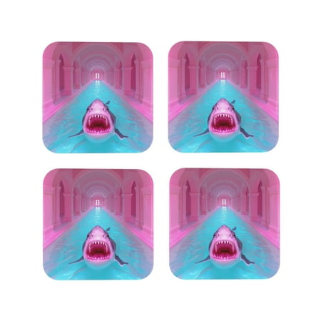 Drink Coasters Set of 4 Pink Shark Pool Fantasy Leather Coasters for Coffee Table Protector Heat Resistant Cute Coasters for Home Decor Housewarming Gifts Bar Kitchen 4 Inch Square
Drink Coasters Set of 4 Pink Shark Pool Fantasy Leather Coasters for Coffee Table Protector Heat Resistant Cute Coasters for Home Decor Housewarming Gifts Bar Kitchen 4 Inch Square