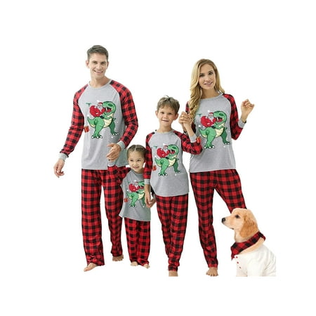 JYYYBF Christmas Pajamas for Family Santa Dinosaur Long Sleeve Tops Plaid Pants Xmas Matching Nightwear for Parent-child Red
JYYYBF Christmas Pajamas for Family Santa Dinosaur Long Sleeve Tops Plaid Pants Xmas Matching Nightwear for Parent-child Red