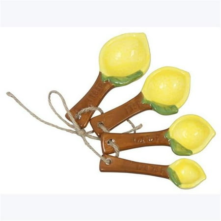Youngs 19726 Ceramic Lemon Measuring Spoon - Set of 4
