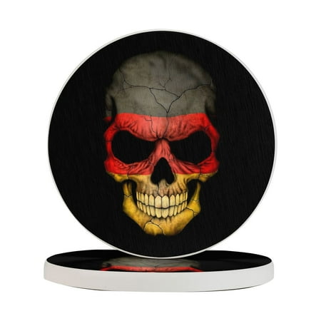 Circular Drink Coasters Set German Flag Skull Printed Beautiful Home Decor Diatomite Heat-Resistant Diatomite Protect Table Countertop
Circular Drink Coasters Set German Flag Skull Printed Beautiful Home Decor Diatomite Heat-Resistant Diatomite Protect Table Countertop