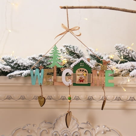 Andoer Christmas Wooden Bells Letter Pendant Welcome to the Door Sign Creative Shop Indicating Widget Hanging Decoration
Andoer Christmas Wooden Bells Letter Pendant Welcome to the Door Sign Creative Shop Indicating Widget Hanging Decoration