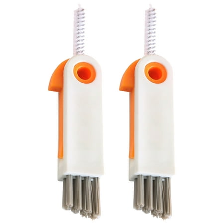 NUOLUX 2Pcs Convenient Lid Brushes Multi-function Cleaning Brushes Portable Lid Cleaners