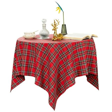 Tablecloths For Round Tables Cotton Linen Classic Plaid Tablecloth Washable Table Cover For Party Cafe Restaurant Picnic Banquet -Red-140*140cm
Tablecloths For Round Tables Cotton Linen Classic Plaid Tablecloth Washable Table Cover For Party Cafe Restaurant Picnic Banquet -Red-140*140cm
