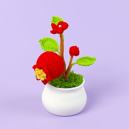 Decoration Ornaments Crochet Simulation Flower Pot Finished Wool Flower Indoor Car Decoration Small Pot Holiday Gifts
Decoration Ornaments Crochet Simulation Flower Pot Finished Wool Flower Indoor Car Decoration Small Pot Holiday Gifts