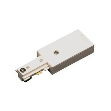 Linear Track Light Live End Cover - White