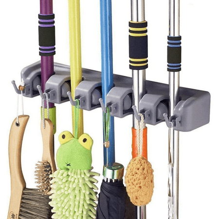 SEEBNDA Broom Holder Wall Mounted Mop Hanger Hanging Closet Organizer 5 Position & 6 Hooks
SEEBNDA Broom Holder Wall Mounted Mop Hanger Hanging Closet Organizer 5 Position & 6 Hooks