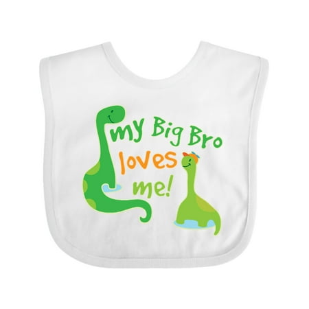 Inktastic My Big Bro Loves Me Baby Brother Gift Gift Baby Boy Bib