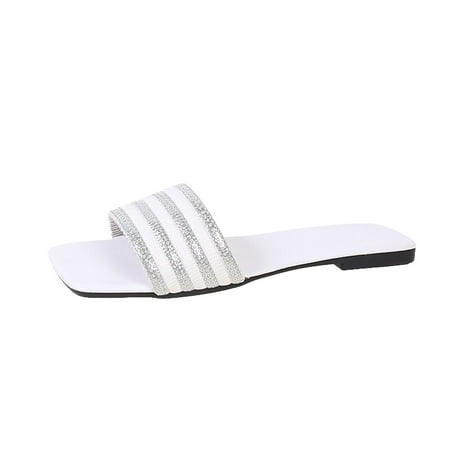 Summer Savings Clearance! PEZHADA Womens Sandals Slippers for Women Head One-line Sandals Flat Slippers Color Everything Matching Sandals White
Summer Savings Clearance! PEZHADA Womens Sandals Slippers for Women Head One-line Sandals Flat Slippers Color Everything Matching Sandals White