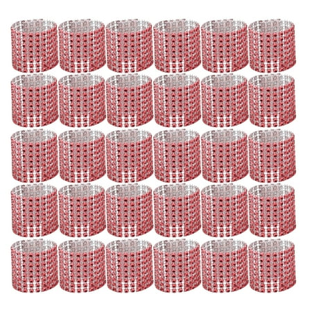 30PCS Elegant Napkin Ring with 8 Row Rhinestone Pretty Napkin Holder Napkin Buckle Decoration for Wedding Party (Red)
30PCS Elegant Napkin Ring with 8 Row Rhinestone Pretty Napkin Holder Napkin Buckle Decoration for Wedding Party (Red)