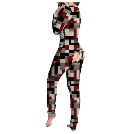 YWDJ One Piece Pajamas for Women Anime Womens Onesie Flap Pajamas Christmas Print Butt Flap Sleepwear Cute Button Collar Rompers Nightwear Jumpsuit Red M
YWDJ One Piece Pajamas for Women Anime Womens Onesie Flap Pajamas Christmas Print Butt Flap Sleepwear Cute Button Collar Rompers Nightwear Jumpsuit Red M