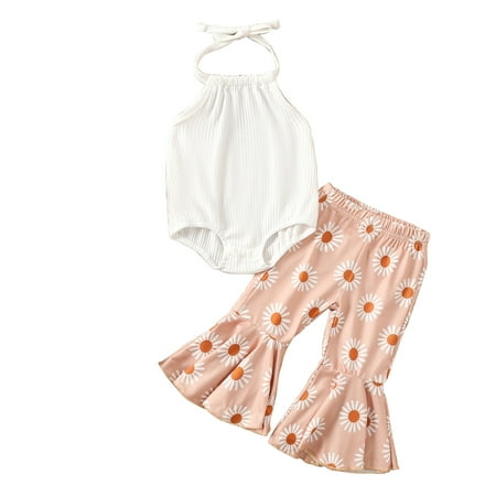 Outfits Set For Girls Kids Toddler Baby Spring Summer Floral Cotton Ribbed Sleeveless Vest Bell Bottom Outfits Clothes
Outfits Set For Girls Kids Toddler Baby Spring Summer Floral Cotton Ribbed Sleeveless Vest Bell Bottom Outfits Clothes