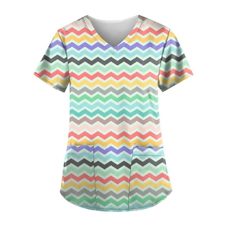 Alrise Multicolor Summer Plus Size Scrubs Top for Women Fashion Print Short Sleeve T-Shirt V-Neck Pockets Workwear Blouse Large
Alrise Multicolor Summer Plus Size Scrubs Top for Women Fashion Print Short Sleeve T-Shirt V-Neck Pockets Workwear Blouse Large