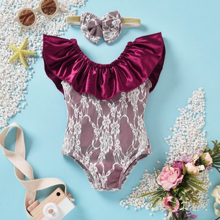 Wolfast Promotion Toddler Baby Girls Summer Cute Lace Ruffles Pleated Bow Headdress One-piece Swimsuit
Wolfast Promotion Toddler Baby Girls Summer Cute Lace Ruffles Pleated Bow Headdress One-piece Swimsuit