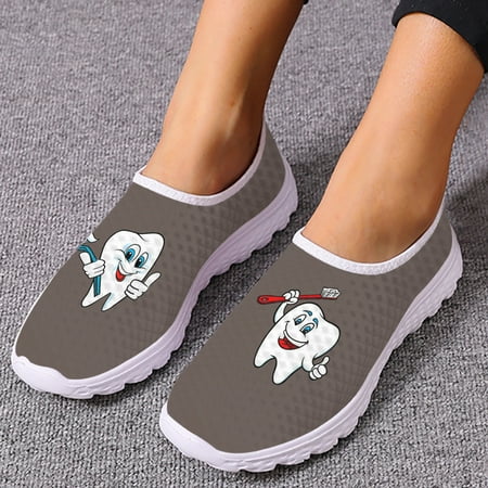 Cute Cartoon Tooth Pattern Women Slip On Sneakers Dentist Mesh Ladies Shoes Light Casual Summer Beach Water Loafers
Cute Cartoon Tooth Pattern Women Slip On Sneakers Dentist Mesh Ladies Shoes Light Casual Summer Beach Water Loafers