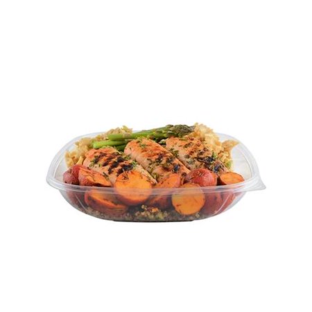 48 Oz. Clear large, Square Bowl Pet (75/2) - 150 pcs