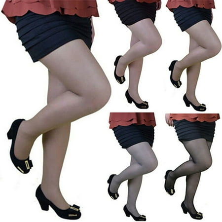 Women s Casual Plus-Size Summer Pantyhose Flexible Nylon Glossy Thigh Stocking
