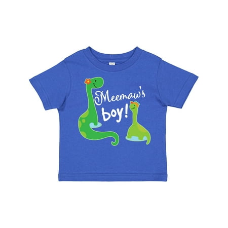 Inktastic Meemaw Boy Grandson Dinosaur Gift Toddler Boy Girl T-Shirt