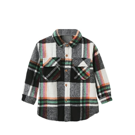 Peyakidsaa Toddler Long Sleeve Plaid Jacket Baby Boys Girls Button Down Flannel Thick Shirt 
Peyakidsaa Toddler Long Sleeve Plaid Jacket Baby Boys Girls Button Down Flannel Thick Shirt