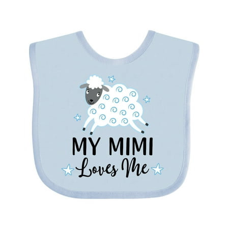 Inktastic My Mimi Loves Me Baby Lamb Gift Baby Boy or Baby Girl Bib