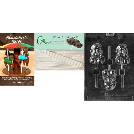 Cybrtrayd Dolly with Santa Hat Lolly Adult Chocolate Candy Mold with 25 4.5-Inch Lollipop Sticks and Chocolatier s Guide
Cybrtrayd Dolly with Santa Hat Lolly Adult Chocolate Candy Mold with 25 4.5-Inch Lollipop Sticks and Chocolatier s Guide