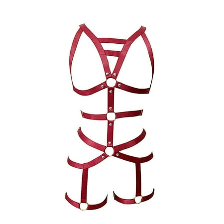 Sexy Hollow Out Bandage Lingerie Underwear Sleepwear Steel Ring Pajamas Garter