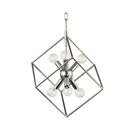 Six Light Pendant 16.75 inches Wide By 20.75 inches High Polished Nickel Bailey Street Home 116-Bel-2121385
Six Light Pendant 16.75 inches Wide By 20.75 inches High Polished Nickel Bailey Street Home 116-Bel-2121385