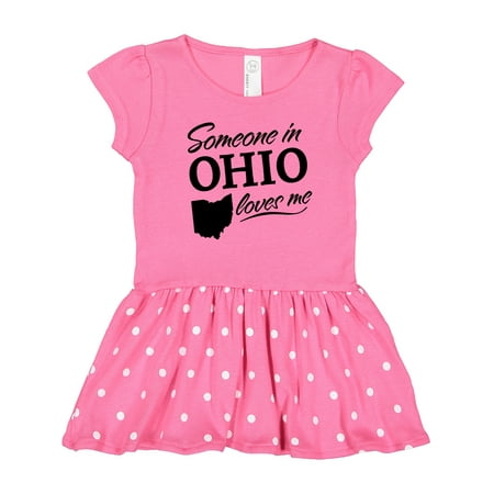 Inktastic Someone in Ohio Loves Me Gift Toddler Girl Dress