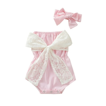 TheFound Newborn Infant Baby Girl Romper Sleeveless Lace Bow Jumpsuit Striped Playsuit Summer Clothes
TheFound Newborn Infant Baby Girl Romper Sleeveless Lace Bow Jumpsuit Striped Playsuit Summer Clothes