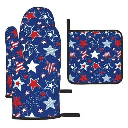 Kitchen Baking 3 Piece Set Microwave Heat Proof Hand Set Oven Mitts For Kitchen Open Lid Microwave Oven Dishes Outdoor Barbecue Stars Stripes Pattern 
Kitchen Baking 3 Piece Set Microwave Heat Proof Hand Set Oven Mitts For Kitchen Open Lid Microwave Oven Dishes Outdoor Barbecue Stars Stripes Pattern