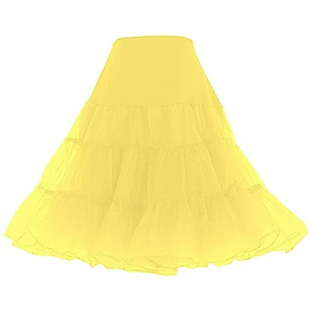 BellaSous Tea Length 26 Women Petticoat Nylon Yoke Underskirt for Vintage Dresses Poodle Skirts or Rockabilly (Large/X-Large Yellow)
BellaSous Tea Length 26 Women Petticoat Nylon Yoke Underskirt for Vintage Dresses Poodle Skirts or Rockabilly (Large/X-Large Yellow)