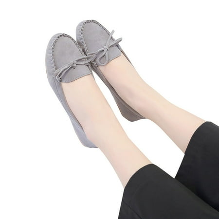 f21 Leisure Women Round Toe Suede Slip-On Shoes Flat Single Shoes Casual Shoes Women Loafers And Slip On Shoes with knot Size 8 Grey Wide
f21 Leisure Women Round Toe Suede Slip-On Shoes Flat Single Shoes Casual Shoes Women Loafers And Slip On Shoes with knot Size 8 Grey Wide