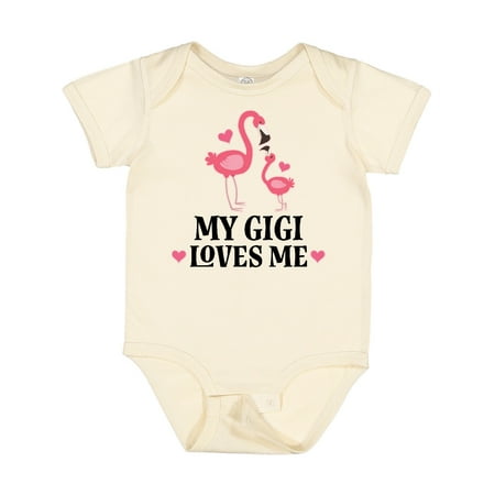 Inktastic My Gigi Loves Me Flamingo Gift Baby Girl Bodysuit