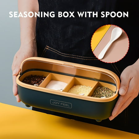 Summer Clearance 2023! YOHOME Household Flavoring Box with Spoon Kitchen Four Compartment Sugar Monosodium Glutamate
Summer Clearance 2023! YOHOME Household Flavoring Box with Spoon Kitchen Four Compartment Sugar Monosodium Glutamate